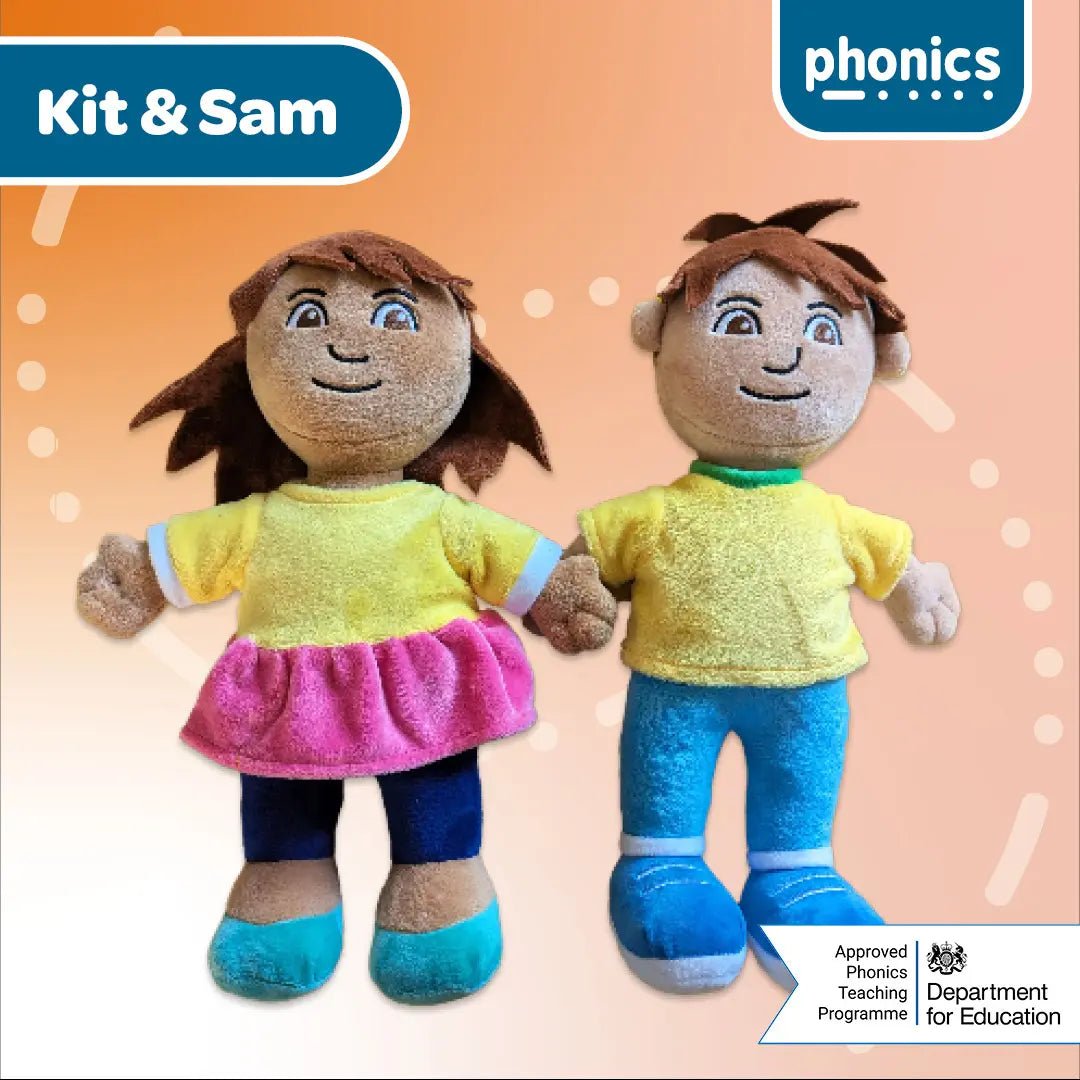 Twinkl Phonics - Kit and Sam Soft Toy Dolls - Twinkl Educational Publishing