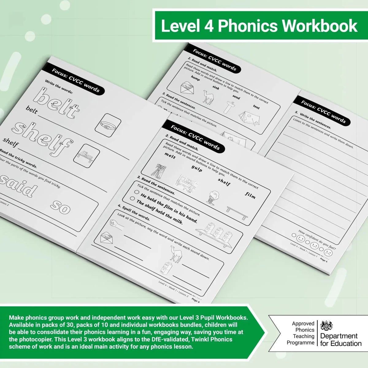 Twinkl Phonics – Level 4 Workbook - Twinkl Educational Publishing
