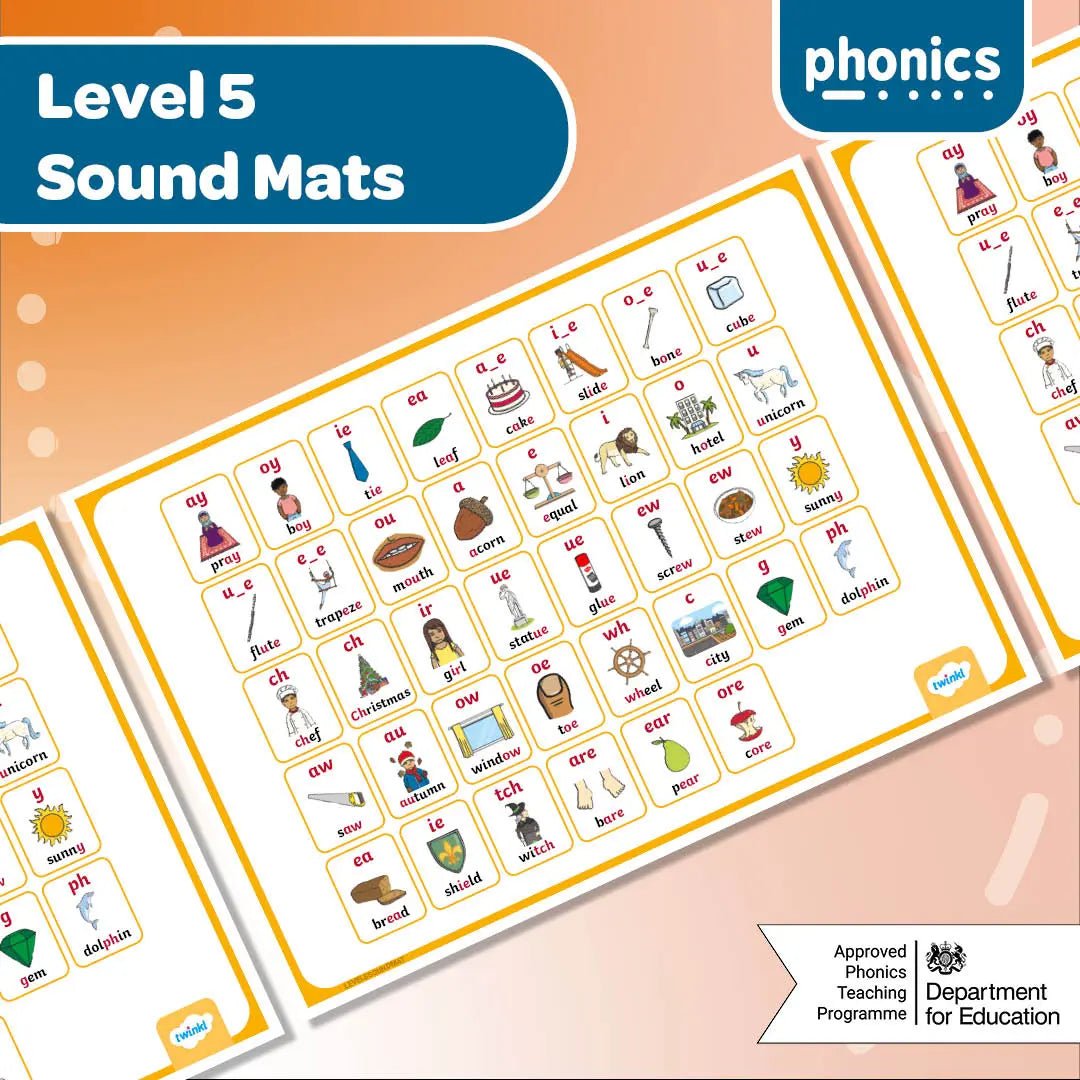Twinkl Phonics - Level 5 Sound Mat - Twinkl Educational Publishing