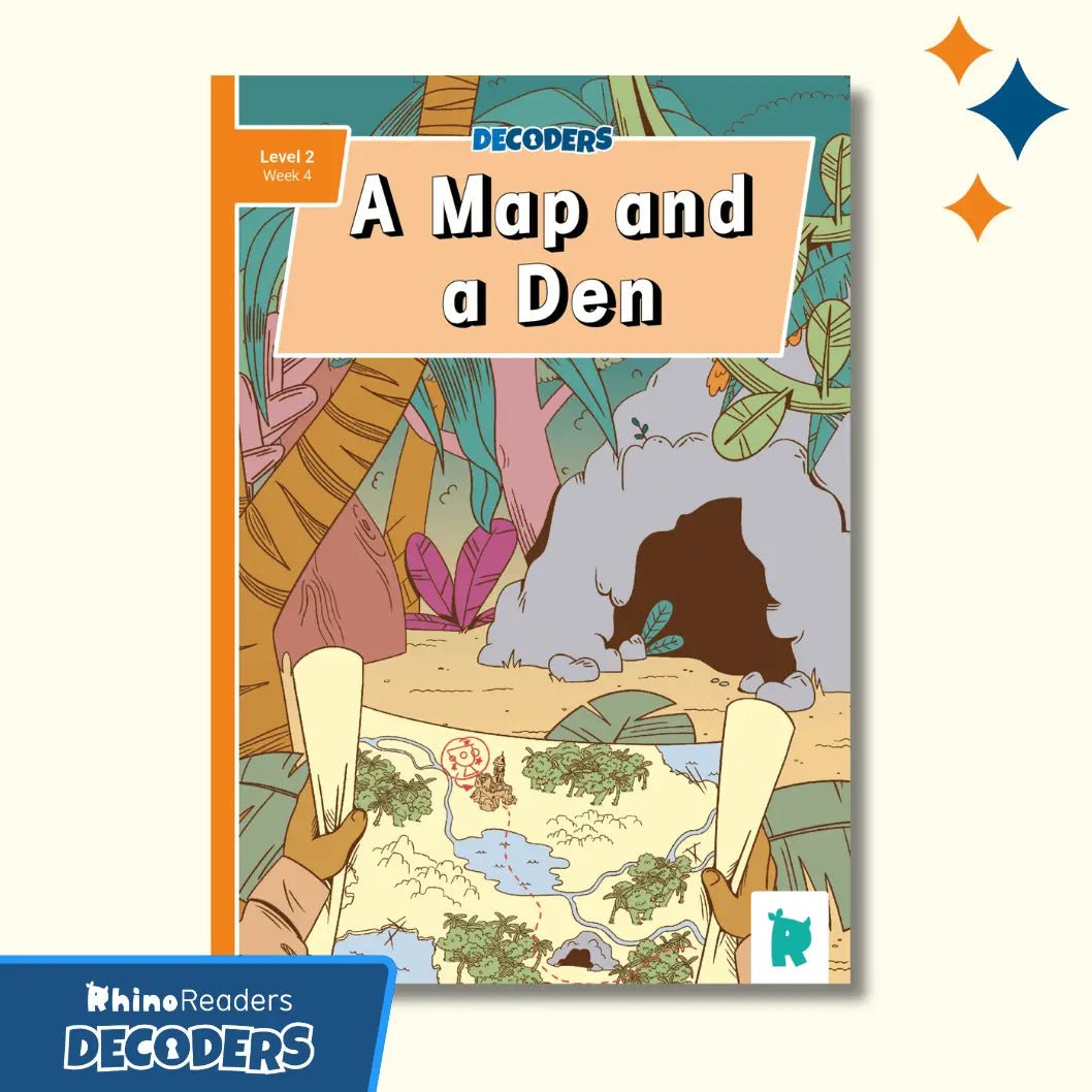 Twinkl Rhino Readers Decoders - A Map and a Den (Level 2 / Week 4) - Twinkl Educational Publishing