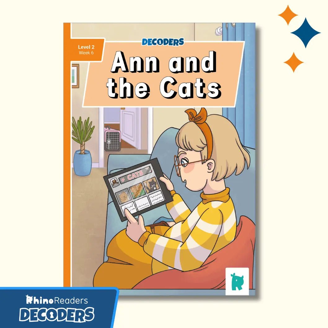 Twinkl Rhino Readers Decoders - Ann and the Cats (Level 2 / Week 6) - Twinkl Educational Publishing