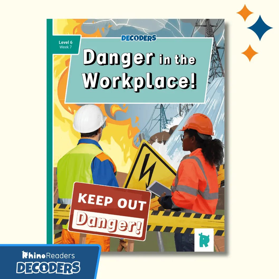 Twinkl Rhino Readers Decoders - Danger in the Workplace (Level 6 / Week 7) - Twinkl Educational Publishing