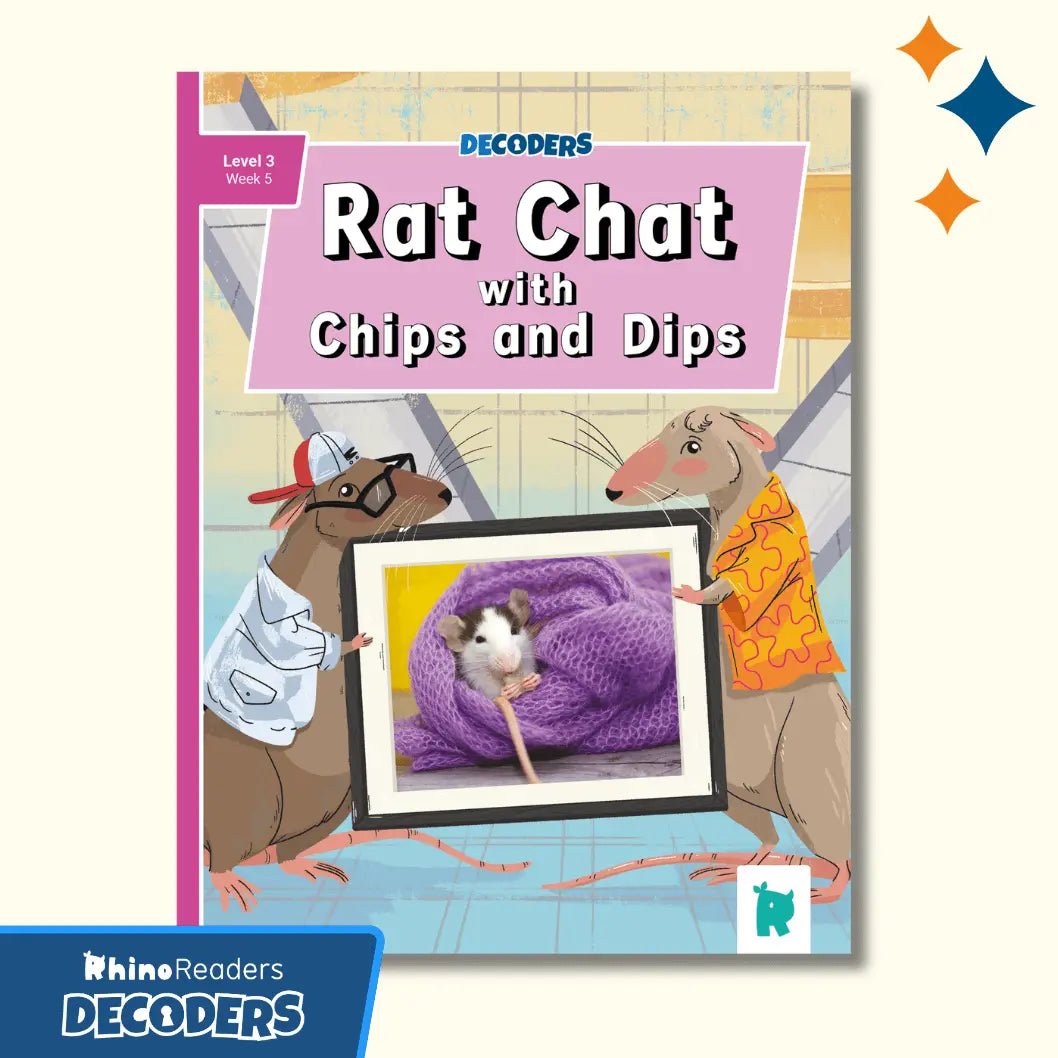 Twinkl Rhino Readers Decoders - Rat Chat with Chips and Dips (Level 3 / Week 5) - Twinkl Educational Publishing