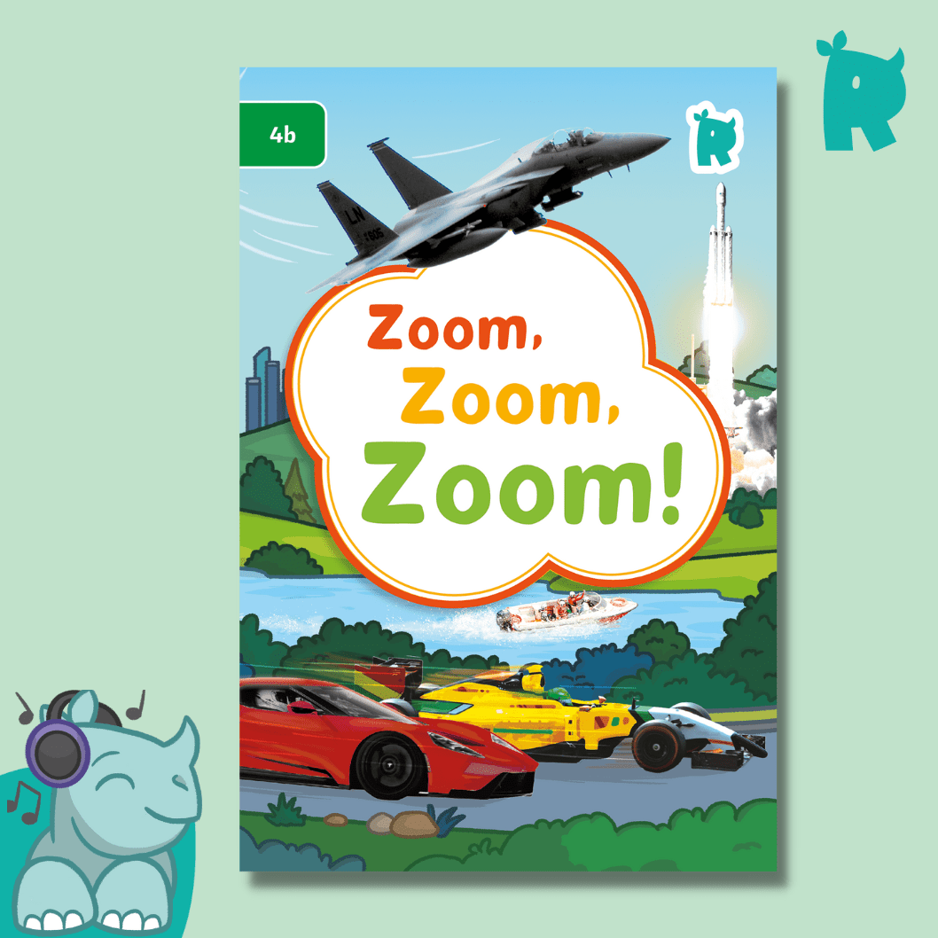Twinkl Rhino Readers - Zoom, Zoom, Zoom! (Level 4b) - Twinkl Educational Publishing