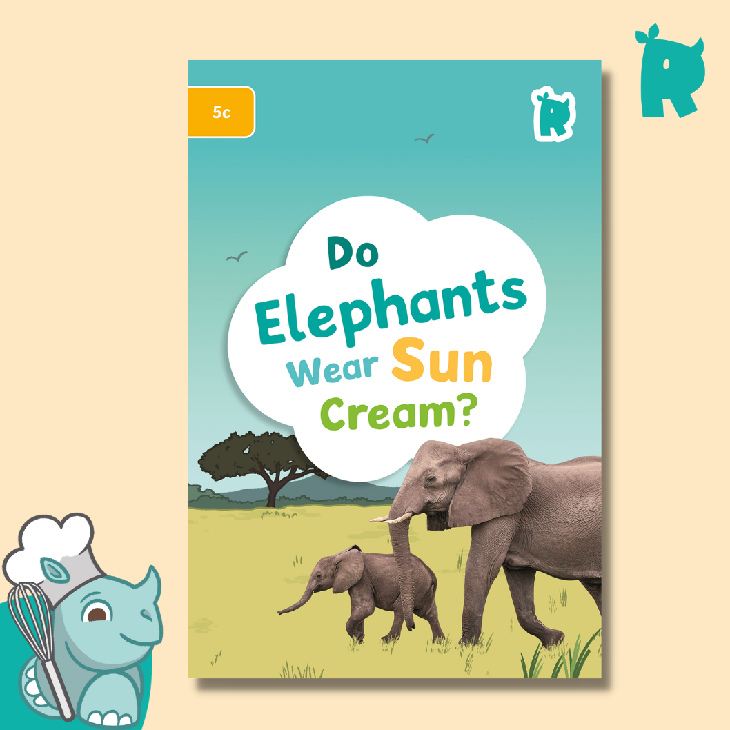 Twinkl Rhino Readers - Do Elephants Wear Sun Cream? (Level 5c)