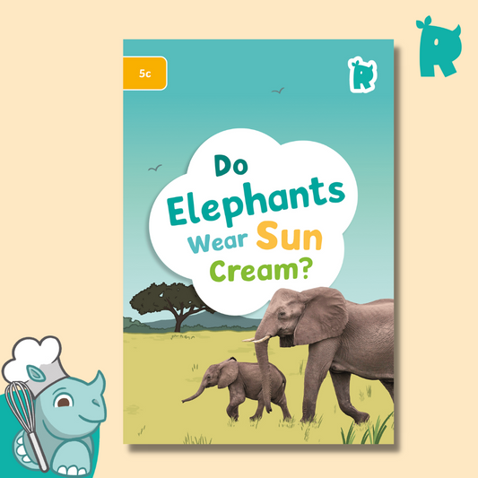 Twinkl Rhino Readers - Do Elephants Wear Sun Cream? (Level 5c)