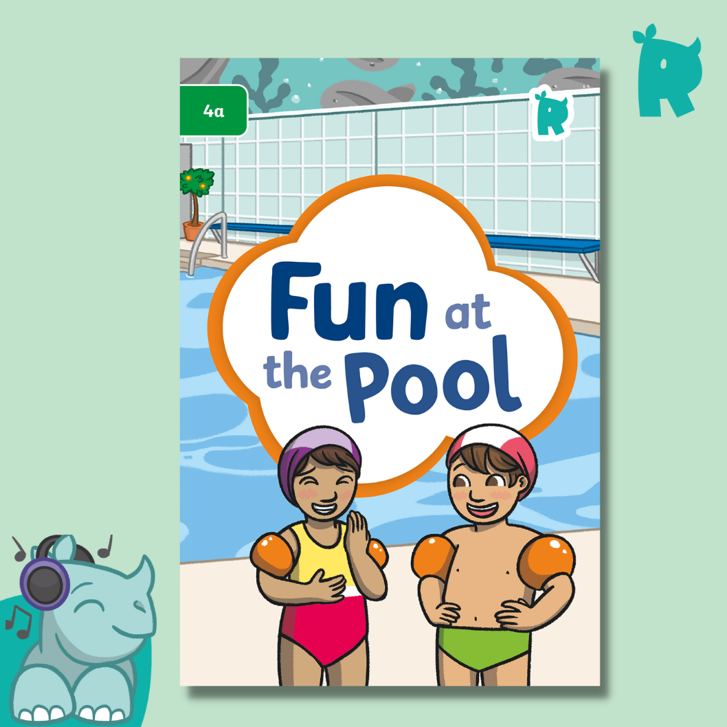 Twinkl Rhino Readers - Fun at the Pool (Level 4a)