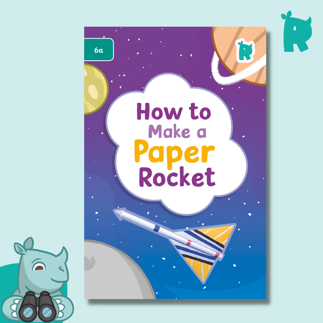 Twinkl Rhino Readers - How to Make a Paper Rocket (Level 6a)
