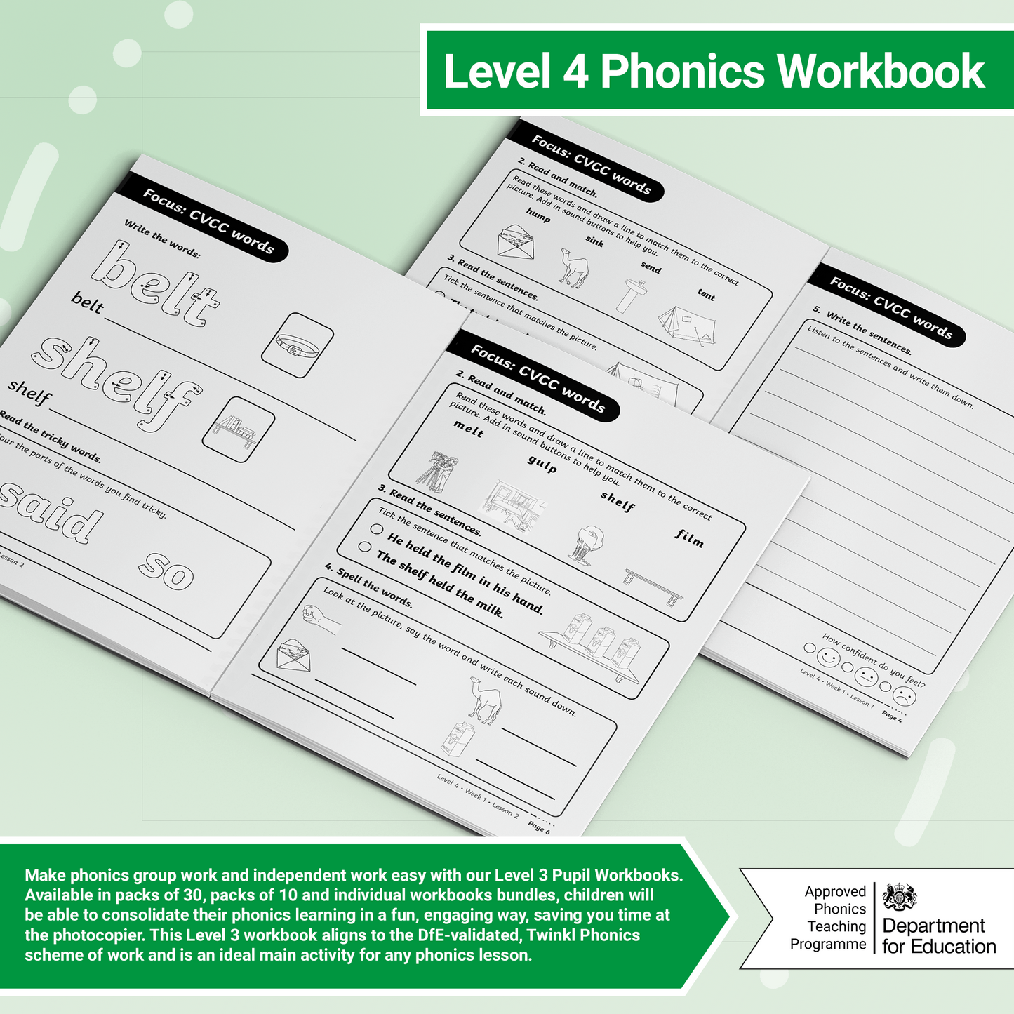 Twinkl Phonics – Level 4 Workbook