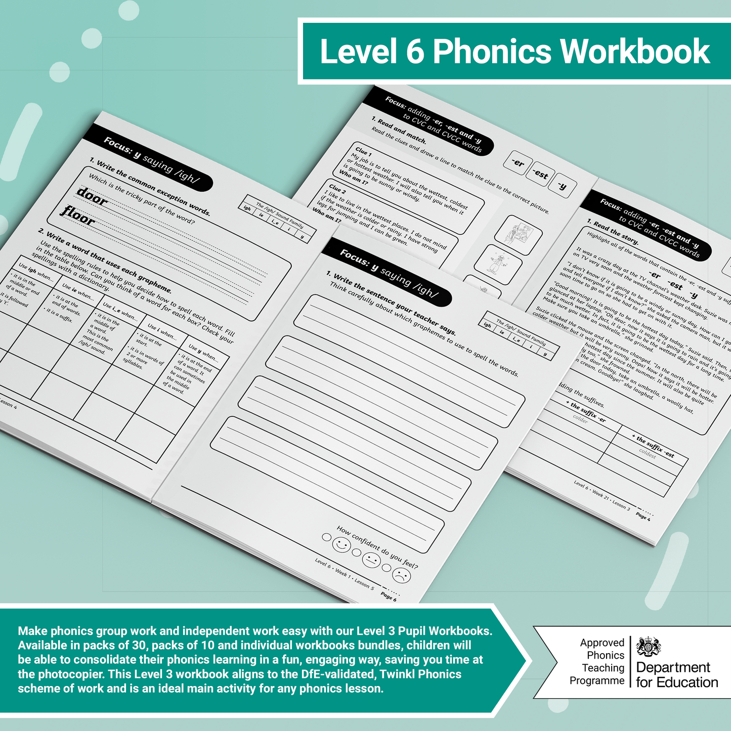 Twinkl Phonics – Level 6 Workbooks