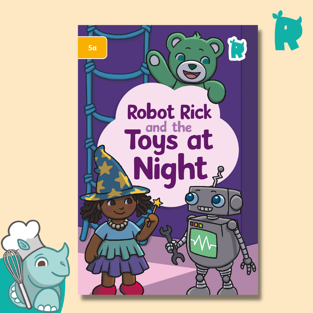 Twinkl Rhino Readers - Robot Rick and the Toys at Night (Level 5a)