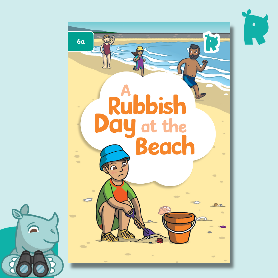 Twinkl Rhino Readers - A Rubbish Day at the Beach (Level 6a)