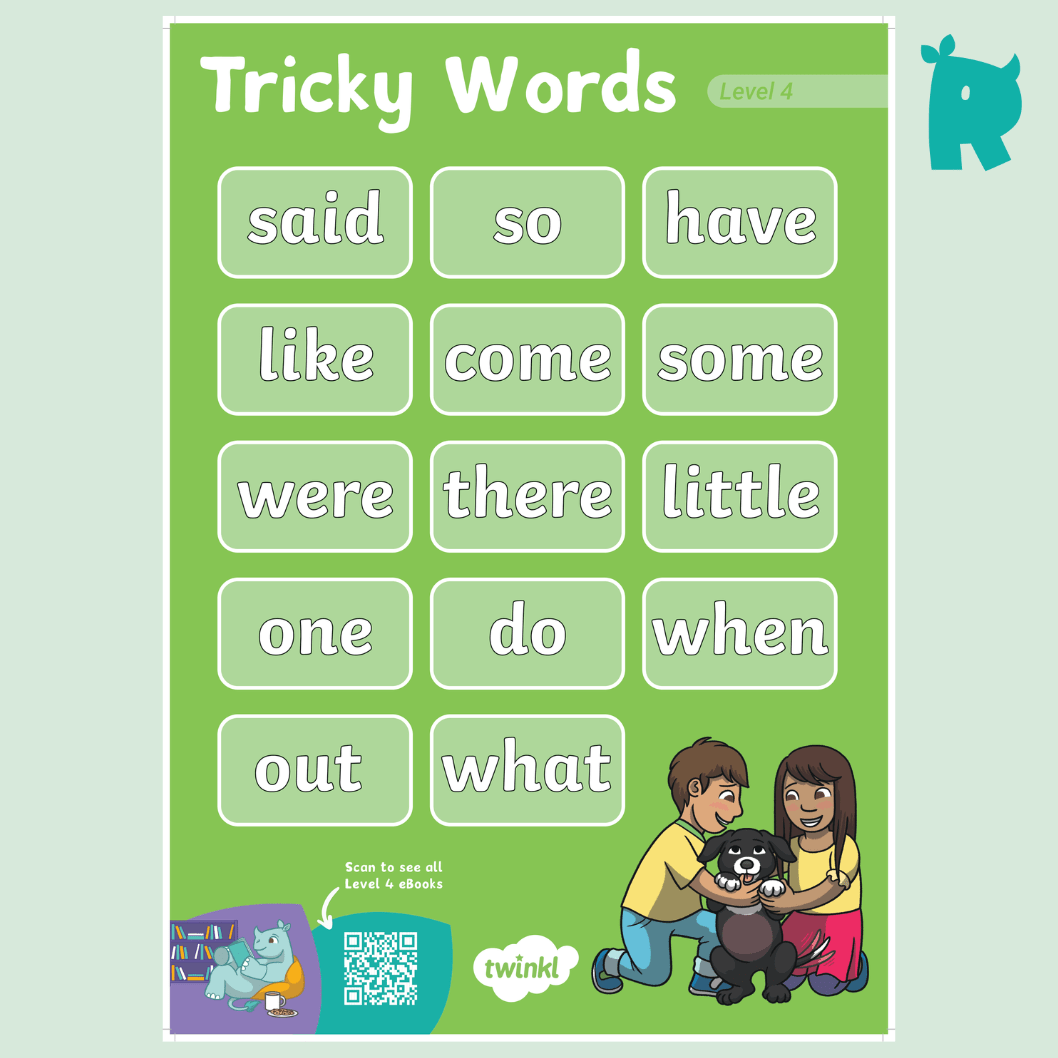Twinkl Rhino Readers - Level 4 Mnemonic Poster - Twinkl Educational Publishing