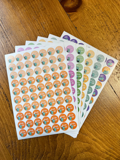 Rhino Readers - Levels 2-6 Class Stickers